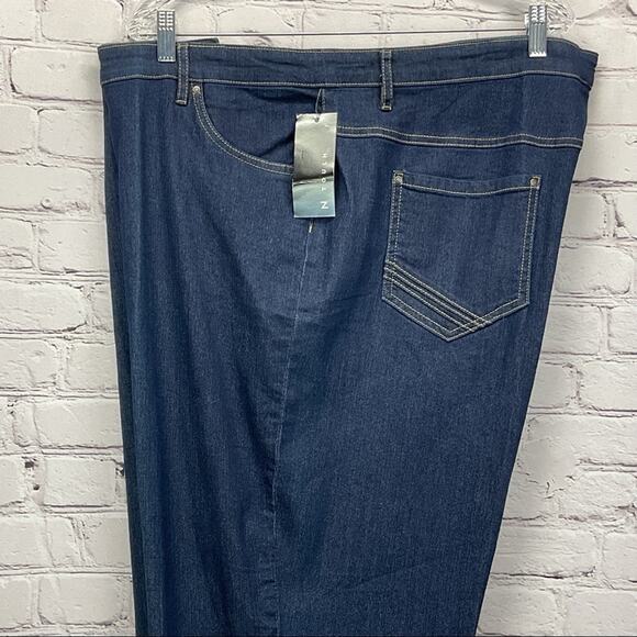 N Touch Denim Jeans Women's Plus Sz 20W Blue Stretch Straight Leg Casual Comfort - Picture 3 of 10